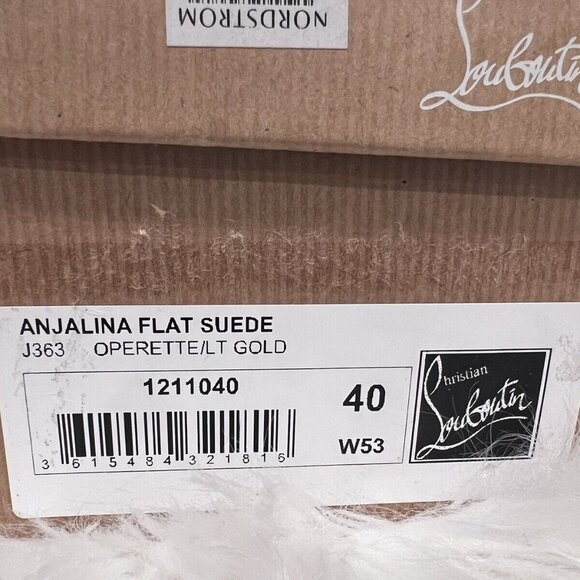 Christian Louboutin ANJALINA Pointed Hall Follies Kate Duvettina Ballet Flat 40 - Picture 9 of 9